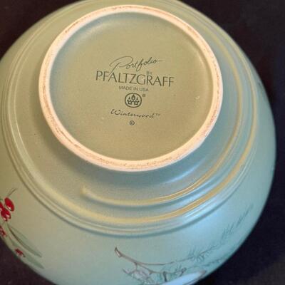 #355 Pfaltzgraff Winter Serving Bowl 