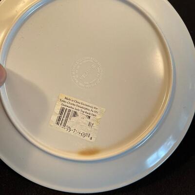 #357 Melamine Turtle Platter Plus 3 Plates with trees