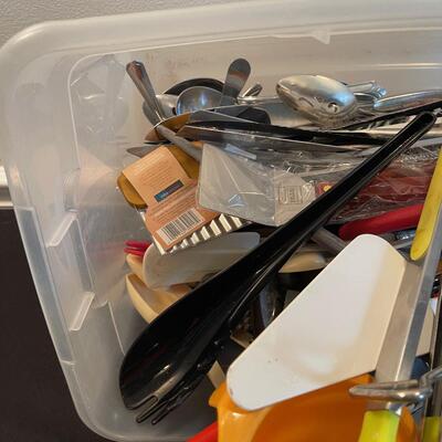 #359  Tub of Kitchen Utensils 