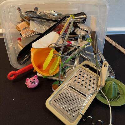 #359  Tub of Kitchen Utensils 
