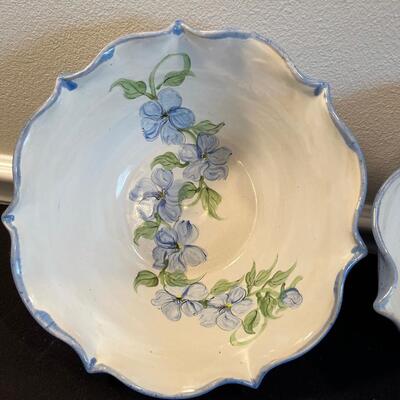 #361 2 Mixing Bowls Art Pottery by Shirley 