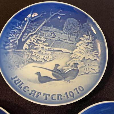#362 3 Royal Copenhagen Decorative Plates - Blue