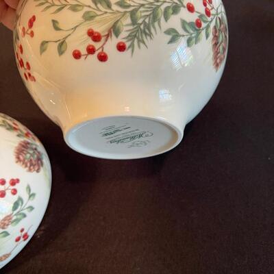 #363 Lenox Holiday Bowls  (3)1  Serving and 2Desert 