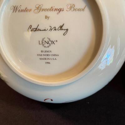 #363 Lenox Holiday Bowls  (3)1  Serving and 2Desert 