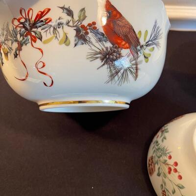 #363 Lenox Holiday Bowls  (3)1  Serving and 2Desert 