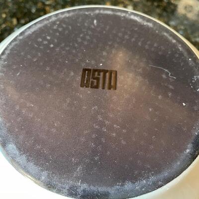 #365  Asta Covered Enamel  Dish 9" Diameter 
