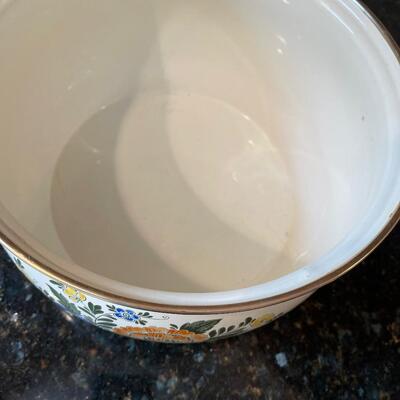 #366  Asta Covered Enamel  Dish  10-1/2" 