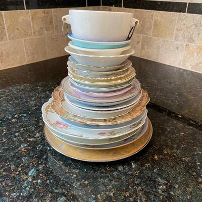 #371 Large Collection of Porcelain China Plates 