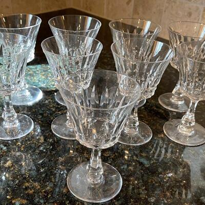 #374 (9) Sherry  Baccarat Crystal Glasses 