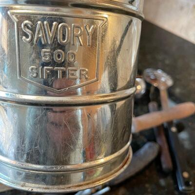 #376 Tote of Vintage Utensils 