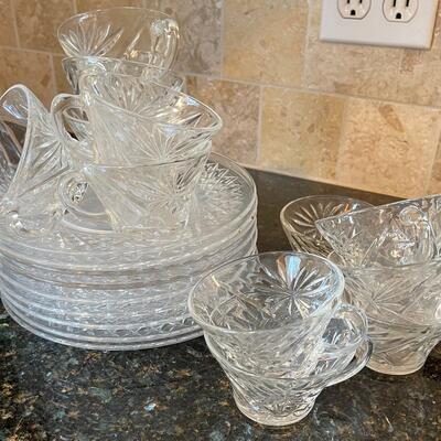 #377 Desert Set of Cups(12)  and Plates(9)  