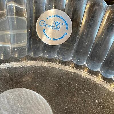 #379 (2) Crystal Plates - Lalique and Goebel 