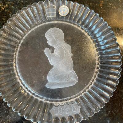 #379 (2) Crystal Plates - Lalique and Goebel 