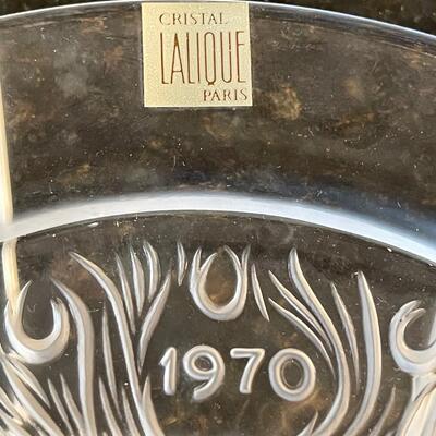 #379 (2) Crystal Plates - Lalique and Goebel 