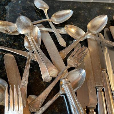 #380 Silver Plated Flatware Mixed Lot 