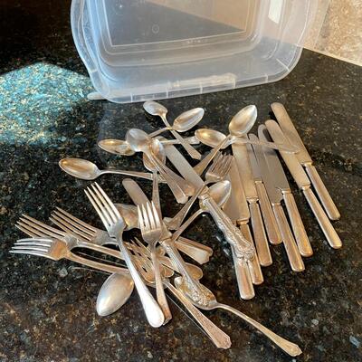 #380 Silver Plated Flatware Mixed Lot 