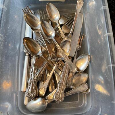 #380 Silver Plated Flatware Mixed Lot 