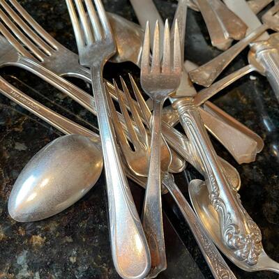 #380 Silver Plated Flatware Mixed Lot 
