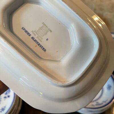 #381 Spode Gloucester Blue Partial Set 