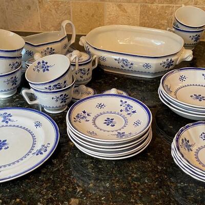 #381 Spode Gloucester Blue Partial Set 
