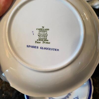 #381 Spode Gloucester Blue Partial Set 