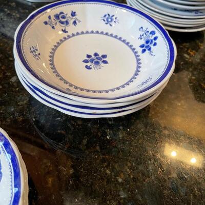 #381 Spode Gloucester Blue Partial Set 