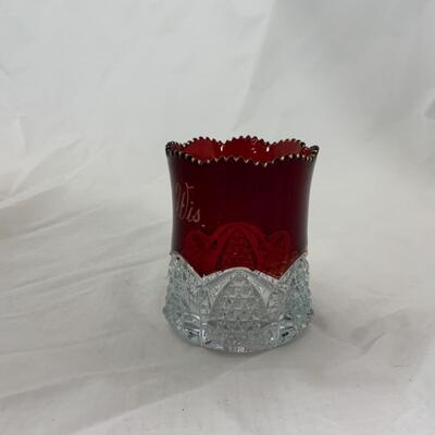 [50] ANTIQUE | Ruby Flash Souvenir Cup | Kiel, Wisconsin