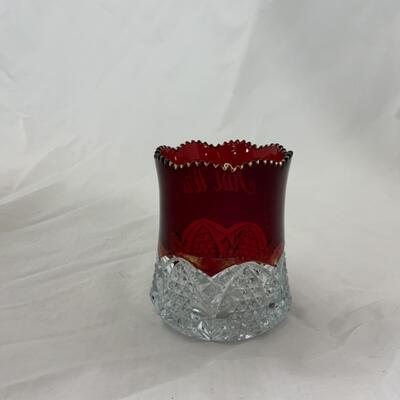 [50] ANTIQUE | Ruby Flash Souvenir Cup | Kiel, Wisconsin