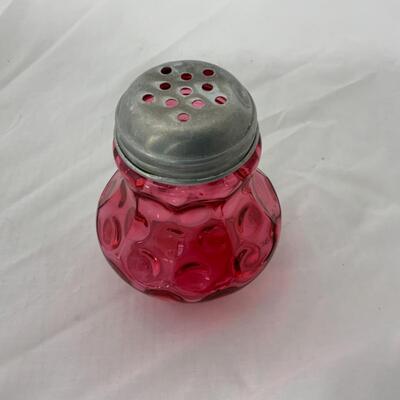 [53] VINTAGE | Cranberry Thumbprint Sugar Shaker