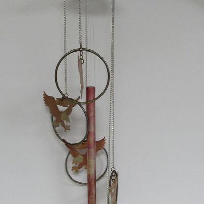 Neat Metal Wind Chime With Eagles