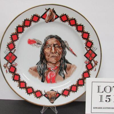 Large Native American Decorative Plate Royal Fine China 10