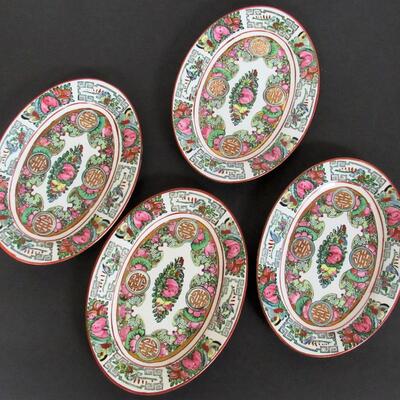 Pretty Stamped on Back Chinese Small Oval Platters See Additional Photos