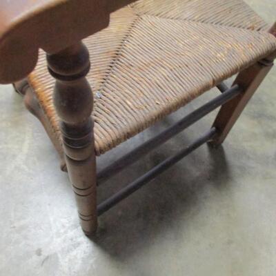 Lot 161 - Vintage Accent  Chair with Rush Seat