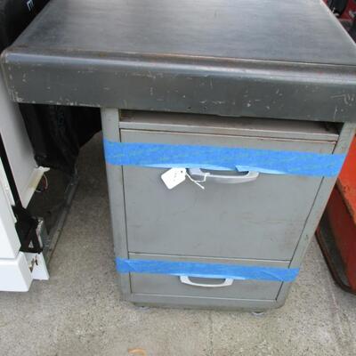 Lot 166 - Two Drawer File Cabinet With Metal Top