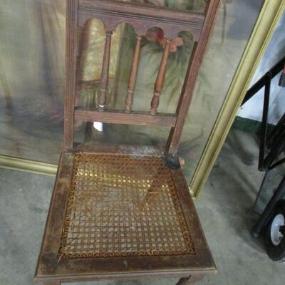 Lot 190 - Vintage Wooden Chair with Cane Seat