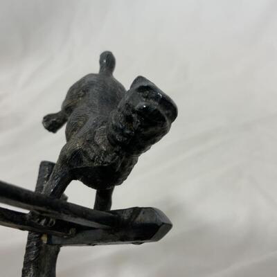 [67] ANTIQUE | Victorian | Cat & Dog at Play | Knife Rest