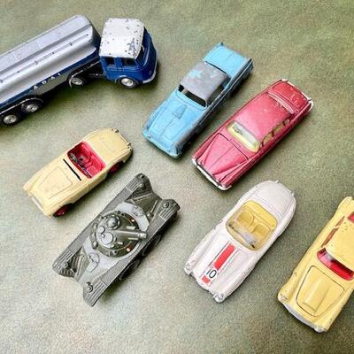 Lot 46   Vintage Metal Toy Cars Tootsietoy, Marlkin, Corgi 7 Vehicles
