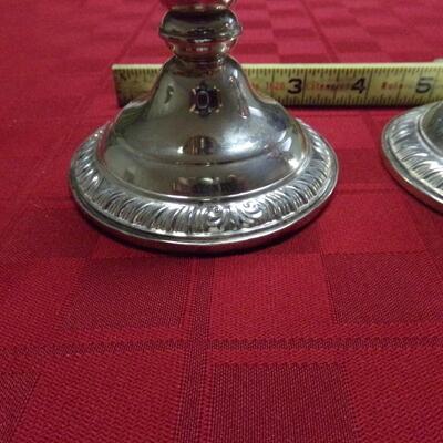 LOT 16  WEIGHTED STERLING SILVER CANDLESTICKS