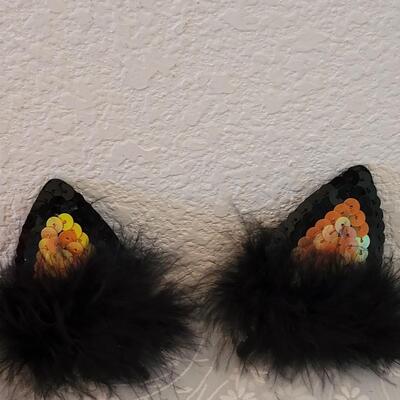 Lot 35: Halloween Socks and Clip In Cat Ears