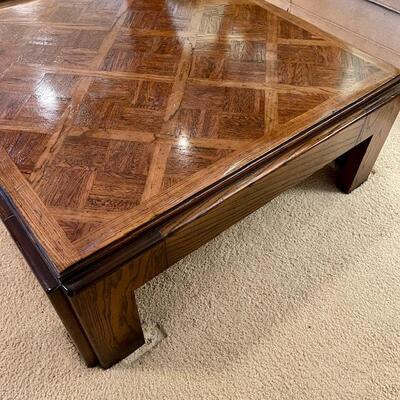 Lot 53 Coffee Table Criss Cross Marquetry 42" Square