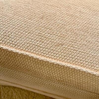 Lot 55 Beige Fabric Arm Chair & Ottoman 