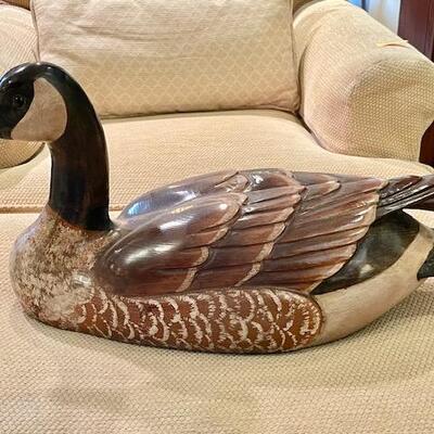 Lot 61 Wooden Canadian Goose Decoy by Dale Jordan "Alert" 1992