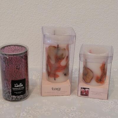 Lot 49: Flameless Candles (3) Fall/Halloween 