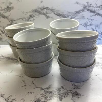 Lot 71 Crate & Barrel Set of 12 Ramekins 4"