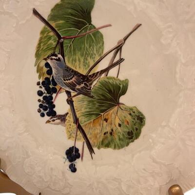 Lot 74 Alfred Meakin 3 Audubon Bird Plates Wall Hangers Birds of America