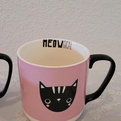 Lot 63: (4) Black Cat Coffee Mugs