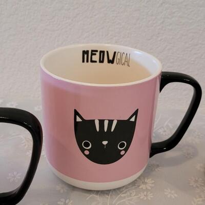 Lot 63: (4) Black Cat Coffee Mugs