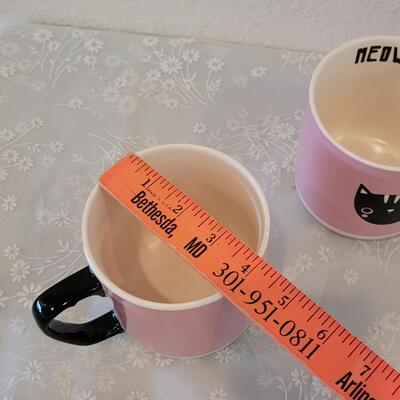 Lot 63: (4) Black Cat Coffee Mugs