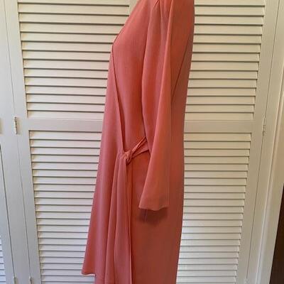 Lot 85 Jaeger Salmon Pink Dress Back Zipper Lined Size 8