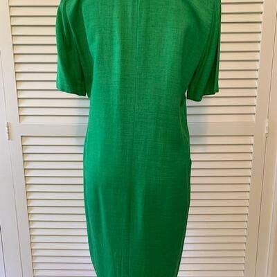 Lot 86 Vintage Jaeger Green Button Up Dress Size 8